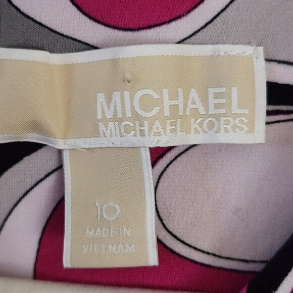 Michael Michael Kors Pink Swirl Sheath Dress Size 10 - Picture 5 of 6